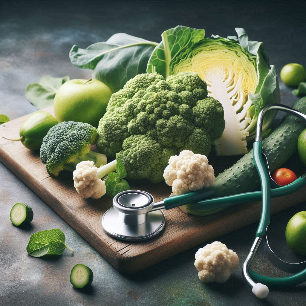 Cruciferous-vegetables_-stethoscope_-healthy_-human